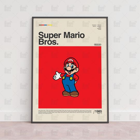Discover Super Mario Bros Poster, Gaming Room Poster, Game Gift, Video Games Poster