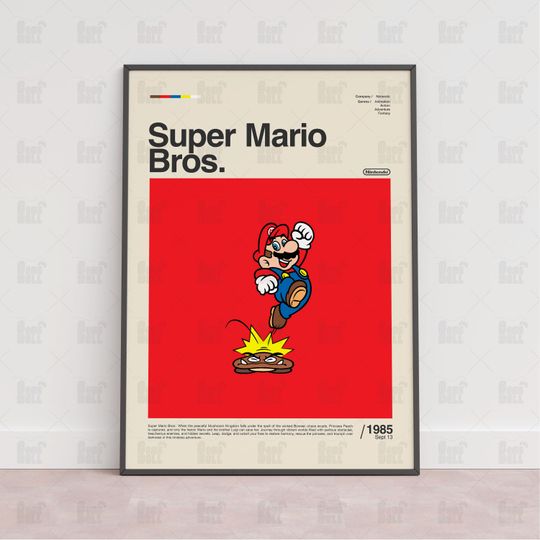Discover Super Mario Bros Poster, Gaming Room Poster, Game Gift, Video Games Poster