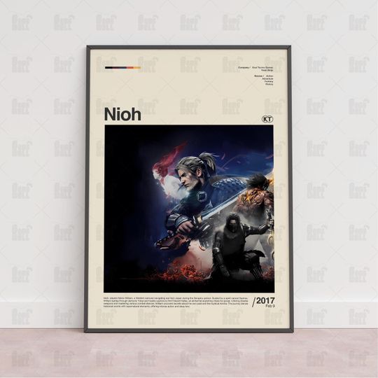 Discover Nioh Poster, Gaming Room Poster, Game Gift, Video Games Poster