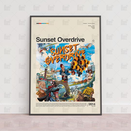 Discover Sunset Overdrive Poster, Gaming Room Poster, Game Gift, Video Games Poster