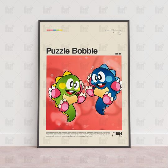 Discover Puzzle Bobble Poster, Gaming Room Poster, Game Gift, Video Games Poster