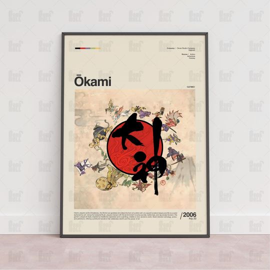 Discover Okami Poster, Gaming Room Poster, Game Gift, Video Games Poster