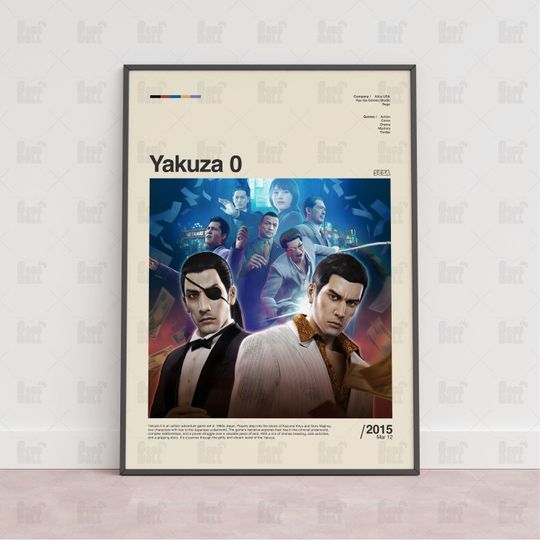 Discover Yakuza 0 Poster, Gaming Room Poster, Game Gift, Video Games Poster