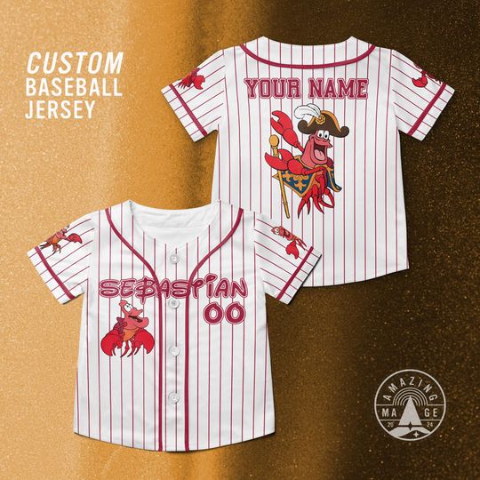 Discover Disney Sebastian Custom Disney Baseball Jersey, The Little Mermaid Movie, Under the Sea Disney Princess Shirt, Disney Trip Shirt