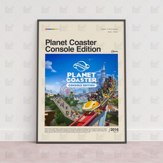 Planet Coaster Console Poster, Gaming Room Poster, Game Gift, Video Games Poster