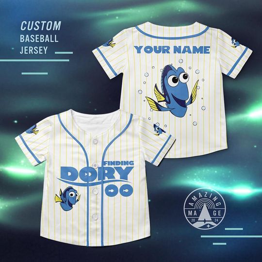 Discover Dory Fish Finding Dory Baseball Jersey, Disney Pixar Finding Nemo Shirt, Just Keep Swimming Finding Dory Disney Trip Shirt