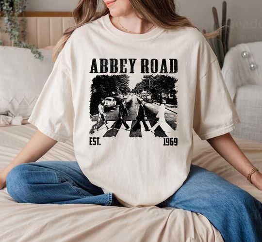 Abbey Road The Beatles T-Shirt, Music Vintage Retro Tee, Gifts for Him, Christmas Gift