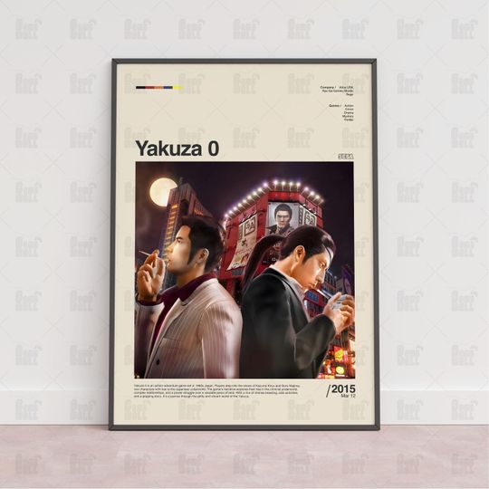 Discover Yakuza 0 Poster, Gaming Room Poster, Game Gift, Video Games Poster