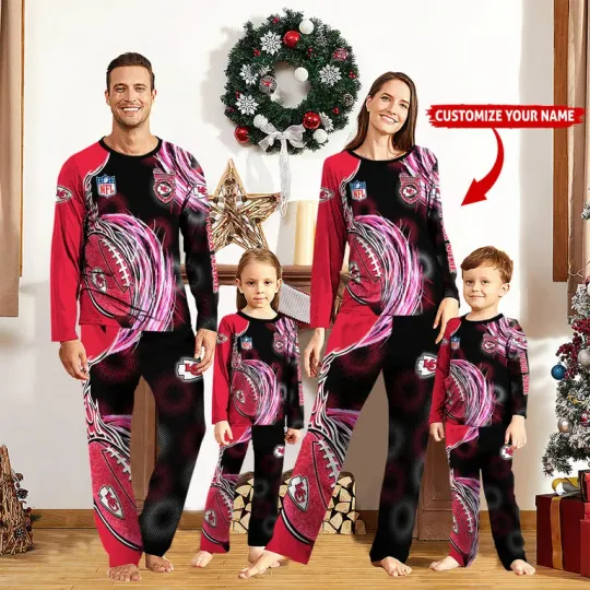 Discover Personalized Kansas Swirling Gridiron Dreams Pajamas