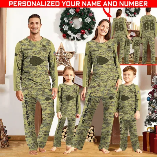 Discover Personalized Kansas Camouflage Family Spirit Pajamas