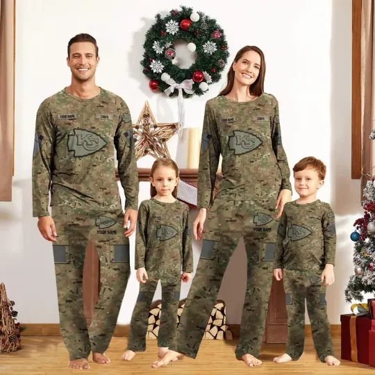 Discover Personalized Kansas Camo Military Pride Pajamas