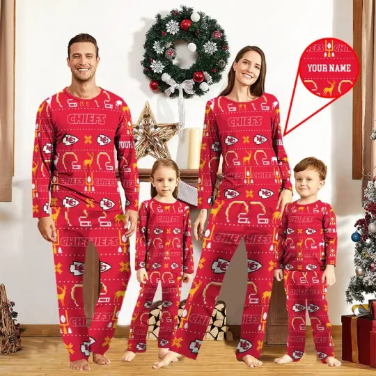 Discover Personalized Kansas Festive Family Cheer Pajamas
