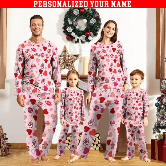 Discover Personalized Kansas Valentine Heartbeat Pajamas