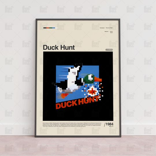 Discover Duck Hunt Poster, Gaming Room Poster, Game Gift, Video Games Poster