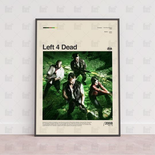 Discover Left 4 Dead Poster, Gaming Room Poster, Game Gift, Video Games Poster