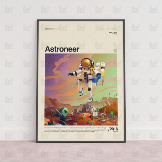 Discover Astroneer Poster, Gaming Room Poster, Game Gift, Video Games Poster