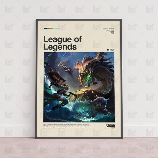 League of Legends Poster, Gaming Room Poster, Game Gift, Video Games Poster