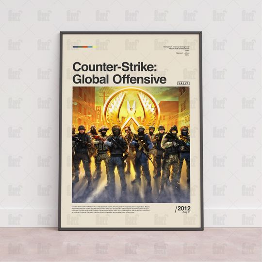Discover Counter Strike Global Offensive Poster, Gaming Room Poster, Game Gift, Video Games Poster