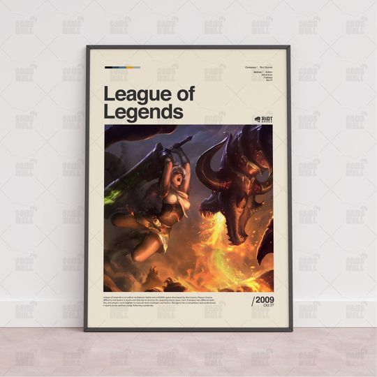 League of Legends Poster, Gaming Room Poster, Game Gift, Video Games Poster