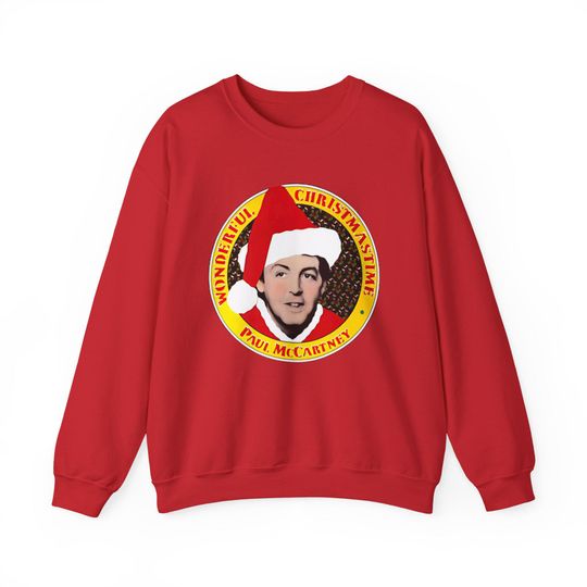 P McCartney Christmas Time Cheerful Holiday Sweatshirt Unisex Crewneck