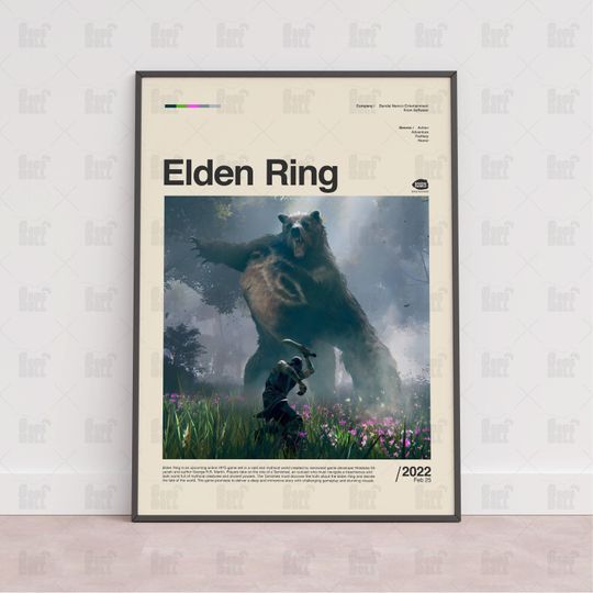 Elden Ring Poster, Gaming Room Poster, Game Gift, Video Games Poster
