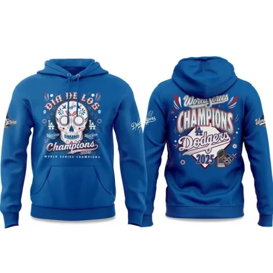 Discover Dodgers Dia De Los World Series Champions 2025 Hoodie 3D