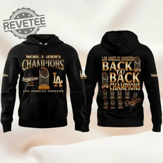Discover Dodger Back To Back Champions 2025 Hoodie 3D