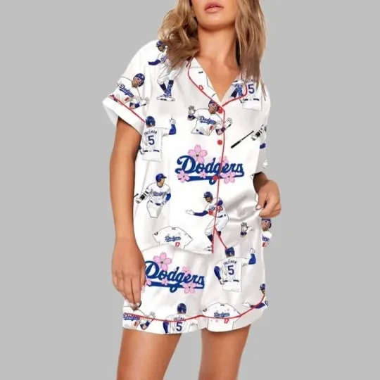 Los Angeles Dodgers Grand Slam Print Short Pajama Set