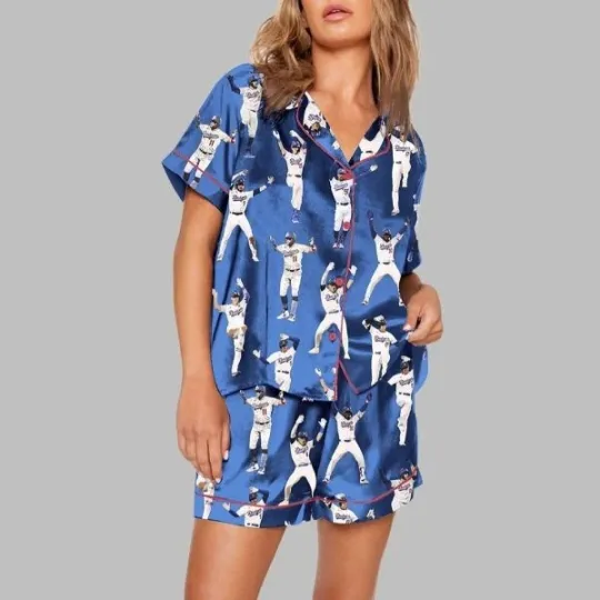 LA Dodgers Baseball Pajama Set for Women