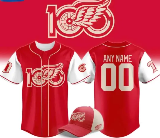 Discover Detroit Red Wing 100 Years Of Hockeytown Special Baseball Jersey