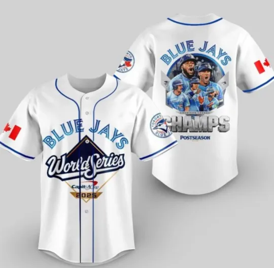Discover Blue Jay World Series 2025 Champs Baseball Jersey