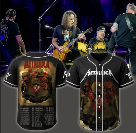Discover Meta1llica Load Remastered Artwork Baseball Jersey