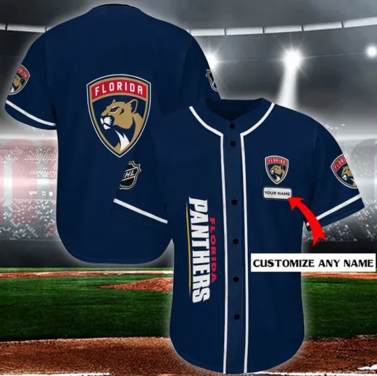 Discover Florida Panther Personalized Baseball Jersey