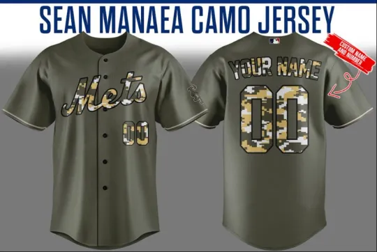 Discover New York Met Seann Manaea1 Camo Baseball Jersey