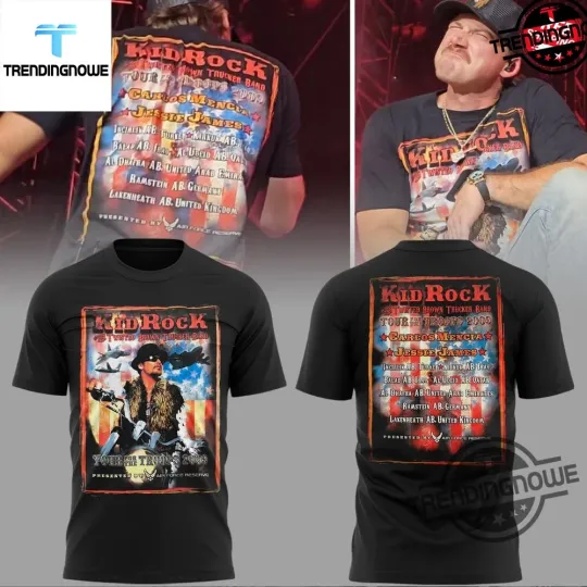 Wallen Western Live In Houston Kid Rock 2025 3D Shirt, Gift For Fan