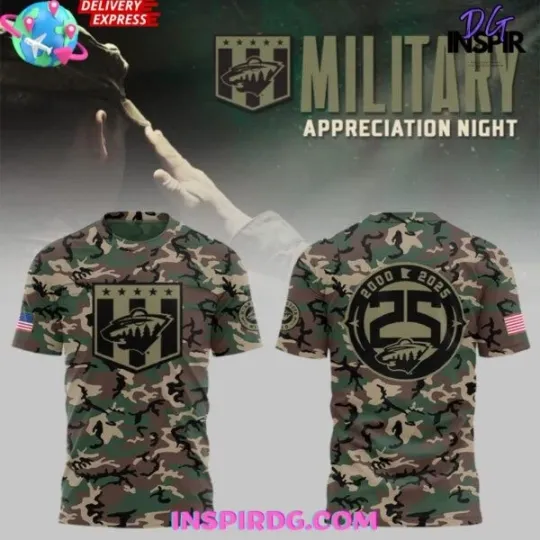 Minnes*ota Wild Military Appreciation Night 2025 Camo 3D T-Shirt, Gift For Fan