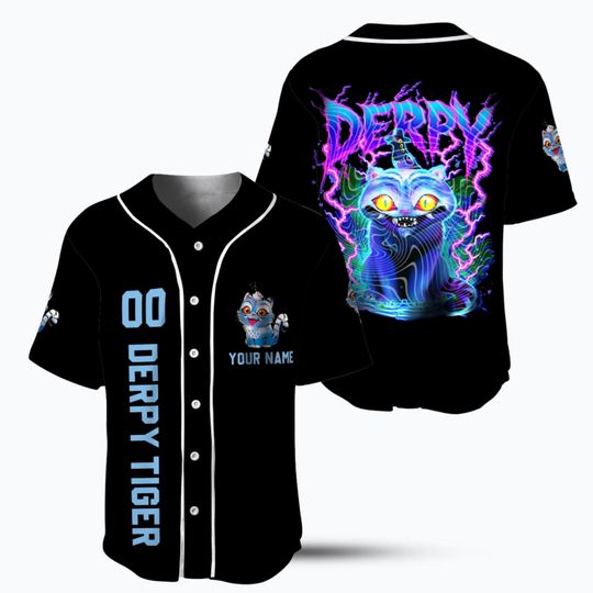 Cute Demon Hunter Baseball Jersey, Kpop Demon Hunter Tiger Baseball Jersey, Derpy Tiger & Bird Baseball Jersey