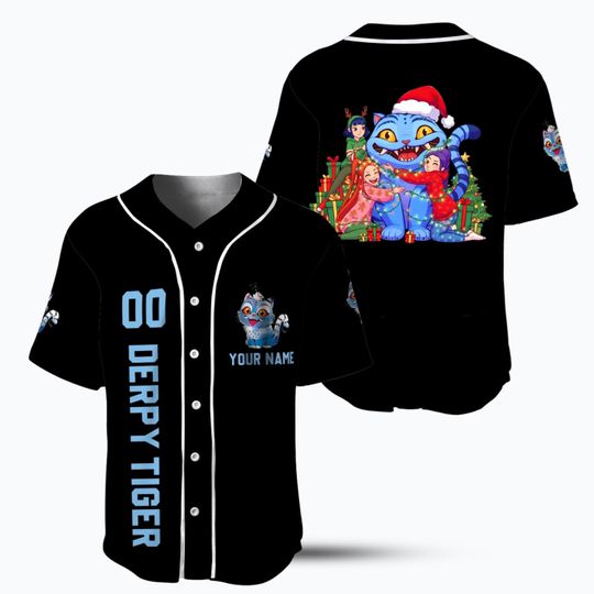 Demon Hunters Christmas Baseball Jersey, Kpop Demon Hunter Tiger Baseball Jersey, Derpy Tiger & Bird Baseball Jersey