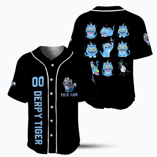 Demon Hunters Cute Baseball Jersey Tiger Bird Graphic