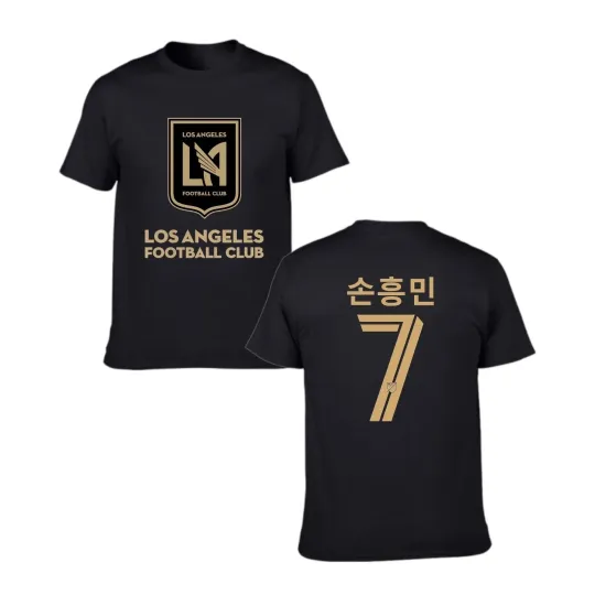 Discover Son Heung-min #7 LAFC Jersey 3D T-Shirt for Football Fans for Women Men Reprint, Gift For Fan