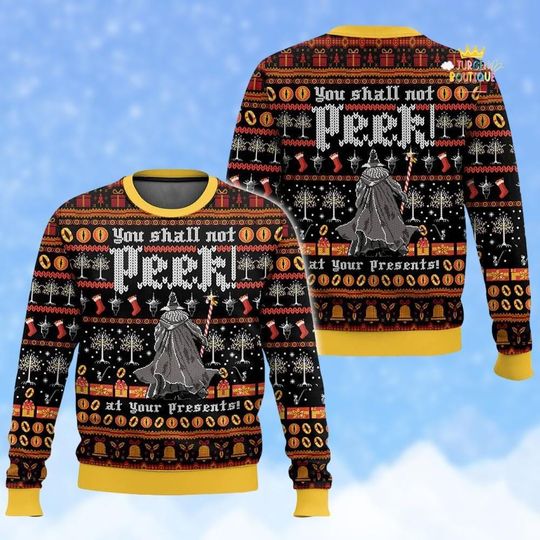 Discover You Shall Not Pass Ugly Christmas Sweater, Movie Christmas, Funny Holiday Sweatshirt, Christmas Gift,