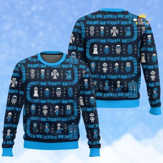 Discover Doctor Who Merry Christmas Ugly Sweater, Xmas Sweater, Dr Who Holiday Sweater, Perfect Sweater For Christmas, Christmas Gift