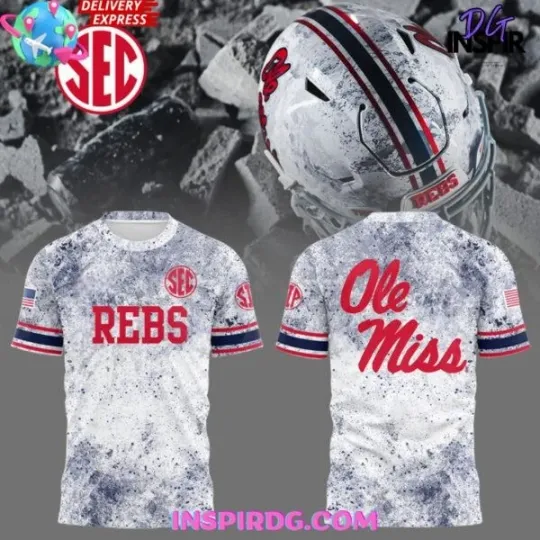 Discover Ole Miss New Helmet 2025 Limited Edition 3D T-Shirt