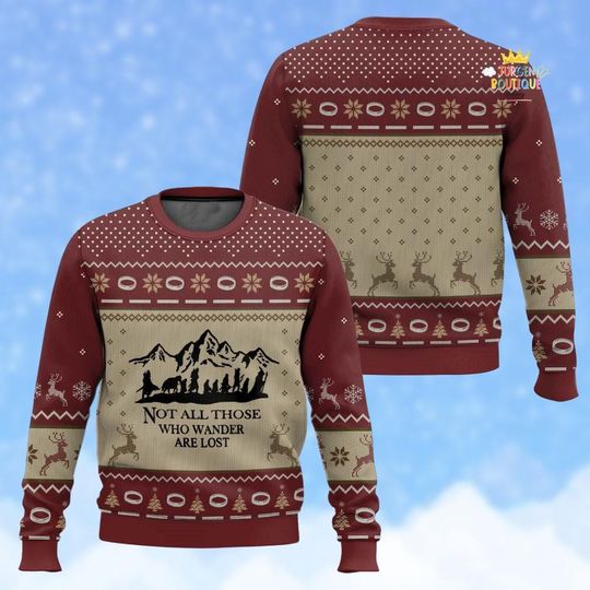Christmas Movie Ugly Sweater, Fantasy Xmas Sweatshirt, The Hobbit Xmas Sweater, Christmas Gift, Xmas Ugly Sweater