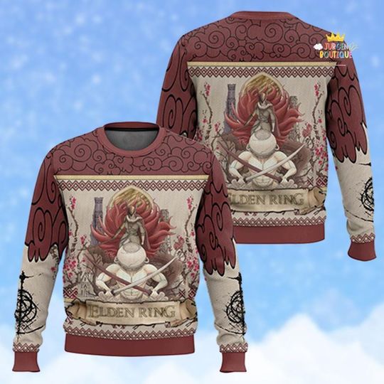 Elden Ring Ugly Christmas Sweater, Video Game Holiday Sweatshirt, Elden Ring Christmas Sweater, Gamer Christmas Gift