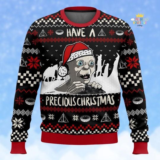 Discover Fantasy Movie Ugly Christmas Sweater, Precious Christmas Holiday Sweatshirt, Movie Christmas Sweater, Christmas Gift