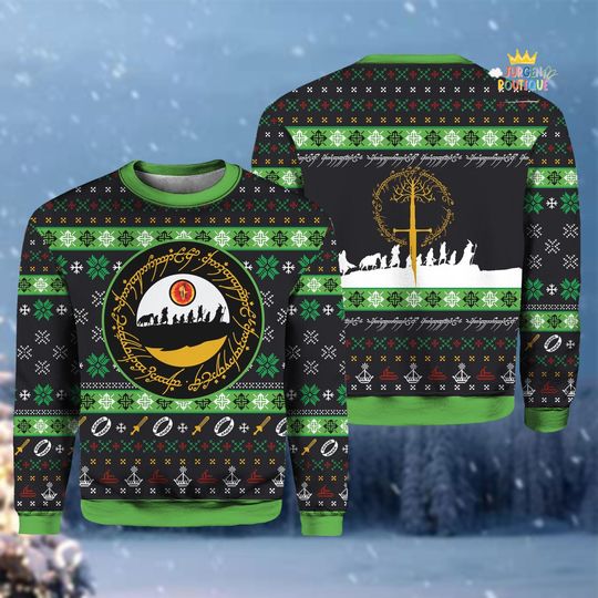 Discover Movie Ugly Sweater, Eye Lord Xmas Sweater, Christmas Family Matching, Game Sweater Lord Fans Sweatshirt, Xmas Gift
