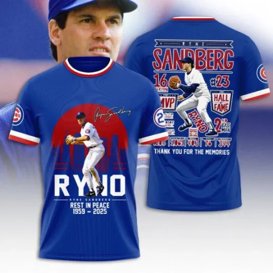 Cubbs x Ryne Sandberg Thank You 3D Apparel, Gift For Fan