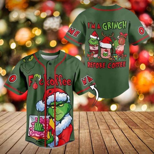 Discover Personalized The funny character Christmas Baseball Jersey, I'm A funny character Before Coffee Baseball Jersey, Funny funny character Baseball shirt, The funny character