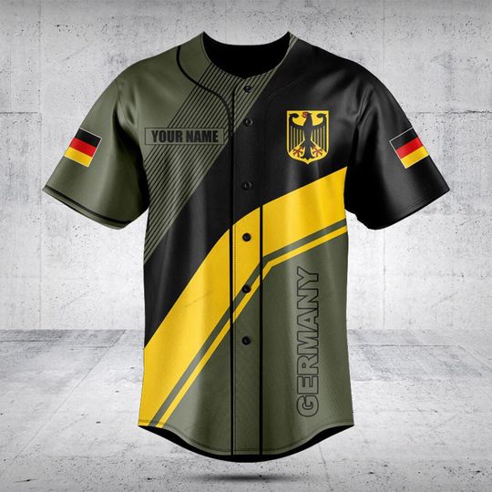 Discover Custom Germany Flag Baseball Jersey, Patriotic German National Pride Shirt